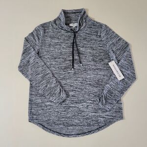 Joneswear Women's Black Marled Cowlneck Long Sleeve Pullover Top